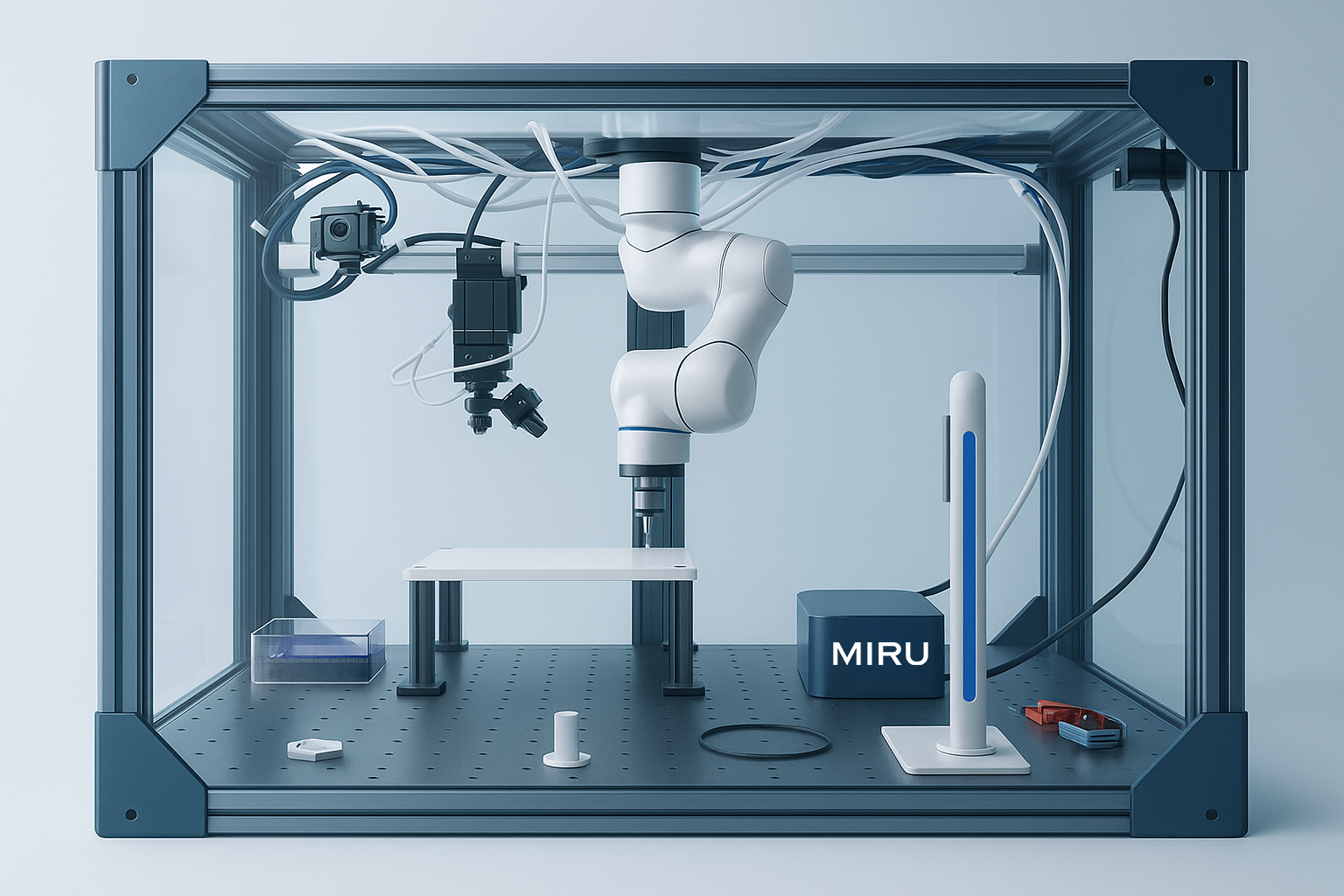 An AI rendering of Adam, Miru’s Self-driving Lab